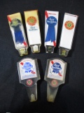 Pabst Blue Ribbon Tapper Handle Mixed Lot of 6