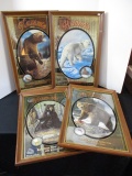 Hamm's Beer Bear Advertising Set of 4 Mirrors.