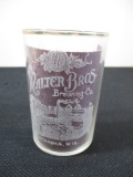 Walter Bros. Brewing Co. Menasha Wis. Etched Advertising Glass-B