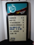 Miller Genuine Draft Advertising Menu Board