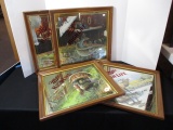 Miller High Life Scott Zoelick Sportsman Advertising Mirrors: Set of 4