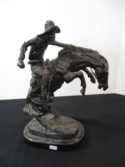 Frederick Remington Signed Bronze Statue