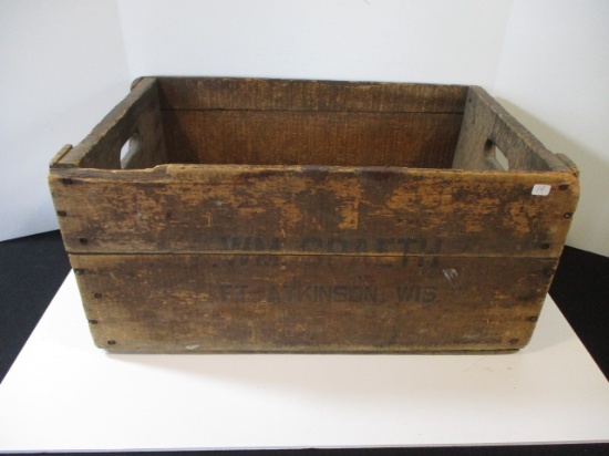 WM. Spaeth Wooden Advertising Beer Crate