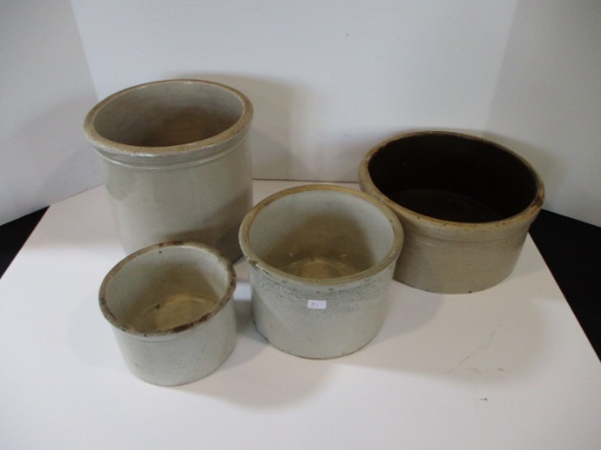 Stoneware Crocks-Lot of 4