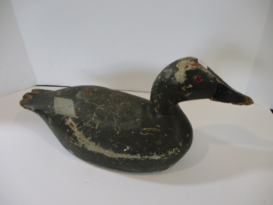 Hand Carved Glass Eye Wooden Canvasback Decoy