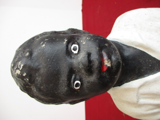 Black Americana Concrete Black Fishing Boy Statue