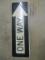 Early Embossed One Way Street Sign