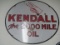 Kendall Oil Porcelain Two Sided Advertising Sign