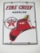 1959 Fire-Chief Gasoline Porcelain Pump Plate