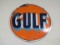 Gulf Porcelain Two Sided Dealer Sign
