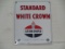 Standard White Crown Pump Plate Sign