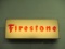 Firestone Light up Advertising Dealer Sign