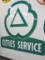 Massive 1958 & 1964 Cities Service 2 Piece Porcelain Dealer Signs