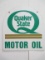 Quaker State Motor Oil Tombstone Style Two Sided Advertising Sign