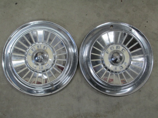 Pair of Original 1957 Ford Hubcaps