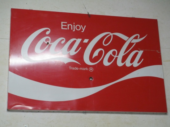 "Enjoy Coca-Cola" Painted Metal Sign
