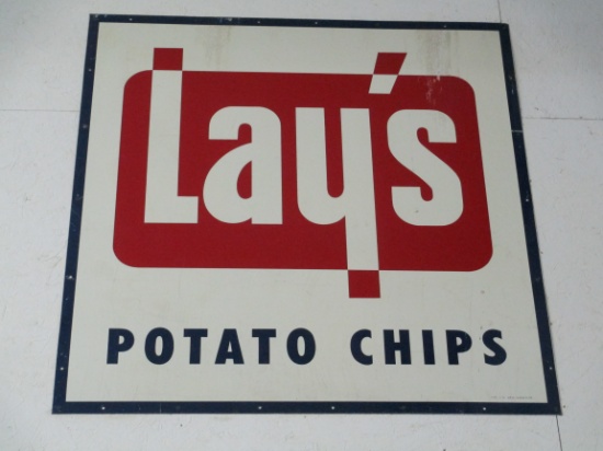 Lay's Potato Chips Painted Metal Sign