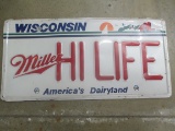 Miller High Life Wisconsin License Plate Sign