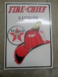 Fire-Chief Gasoline Reproduction Advertising Sign
