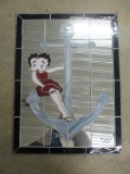 Betty Boop Slag Glass Wall Mirror