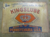 *Special Item! Original 1947 KingsLube Motor Oil Advertising Sign