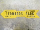 Edward's Advertising Arrow Metal Sign