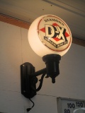 Diamond D-X Lubricating Motor Fuel Original Gas Globe (One Sided Lens)