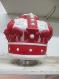 Crown Red & White Original Gas Globe