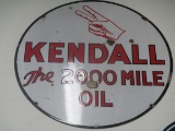 Kendall Oil Porcelain Two Sided Advertising Sign
