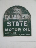 Quaker State Sidewalk Tombstone Hanger Sign