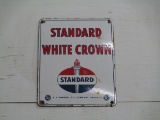 Standard White Crown Pump Plate Sign