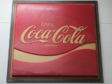 Large Coca-Cola Lexan Framed Sign