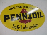Pennzoil Safe Lubrication Metal Sign