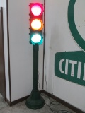 Awesome Light Up Traffic Signal w/ Cast Iron Base