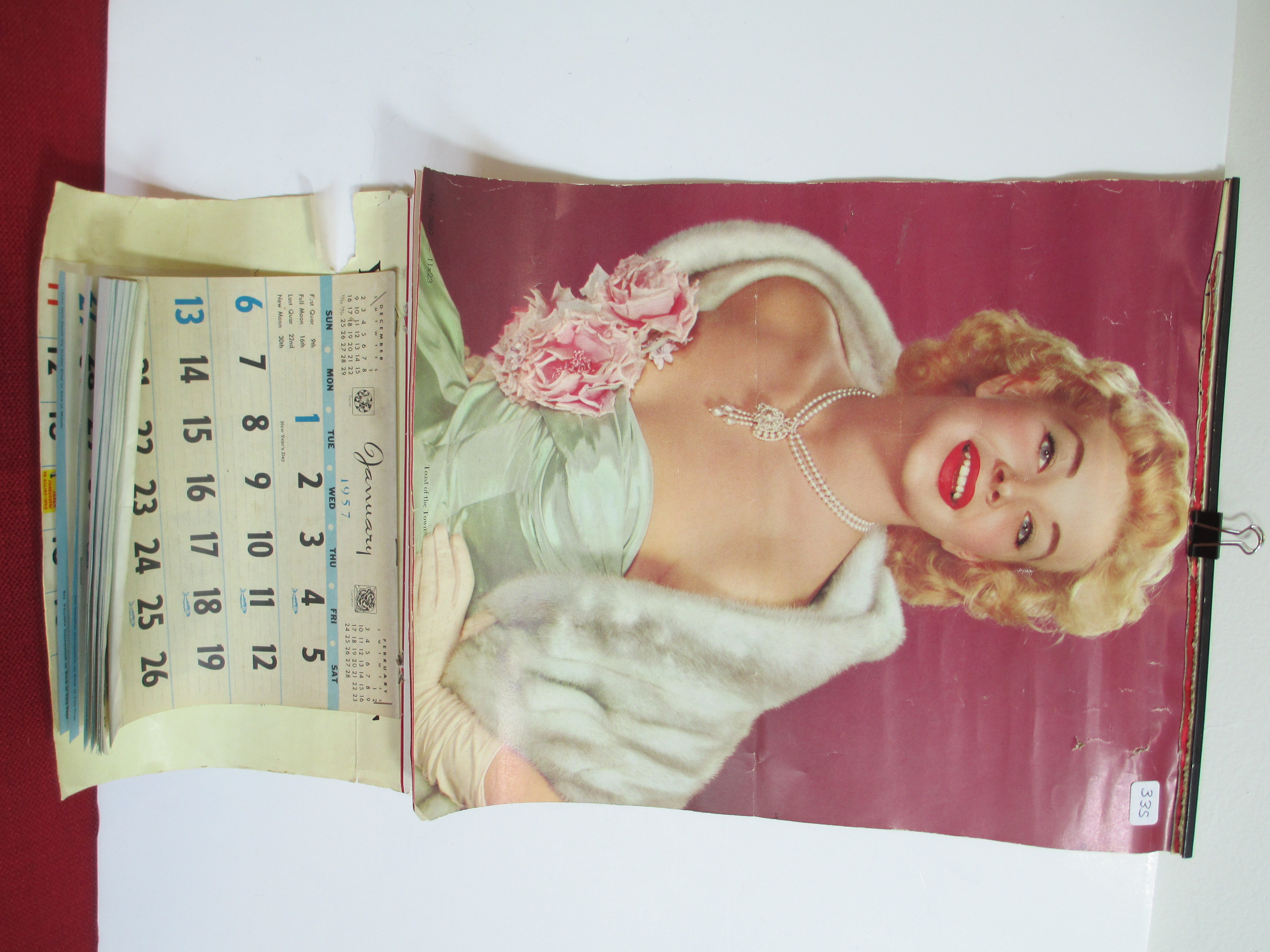 1957 Original Pinup Calendar | Proxibid