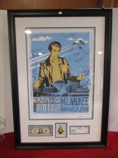 *SPECIAL ITEM* 2008 Milwaukee Wisconsin Bronze Fonze Commemorative Poster w/ Extras