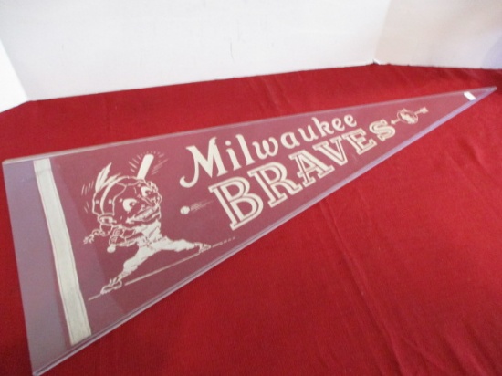 1950's Milwaukee Braves Vintage Felt Pennant