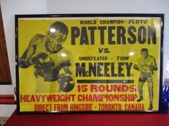 1961 Vintage Floyd Patterson Heavy Weight Championship Fight Poster