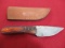Hand Made Damascus Steel Knife w/ Sheath-9