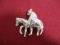 Sterling Silver Poncho on Donkey Pin