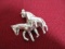 Sterling Silver Poncho on Donkey Pin