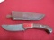 Hand Made Damascus Steel Knife w/ Sheath-9