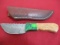 Hand Made Damascus Steel Knife w/ Sheath-9