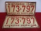 1940 Wisconsin License Plates-Matching Pair