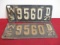 1927 Wisconsin License Plates-Matching Pair