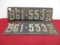 1924 Wisconsin License Plates-Matching Pair