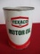 Texaco Motor Oil 1 Quart Can w/ Contents