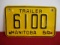 1964 Manitoba Trailer License Plate