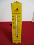 John Deere Metal Advertising Thermometer