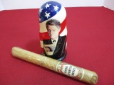 Bill Clinton/Monica Lewinski/Others Stacking Dolls W/ Cigar